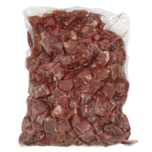beef diced machine cut 1 in