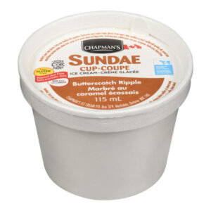 ice cream butterscotch sundae cup