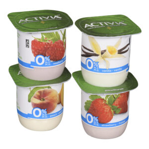yogurt assorted strawberry raspberry peach vanilla fat free